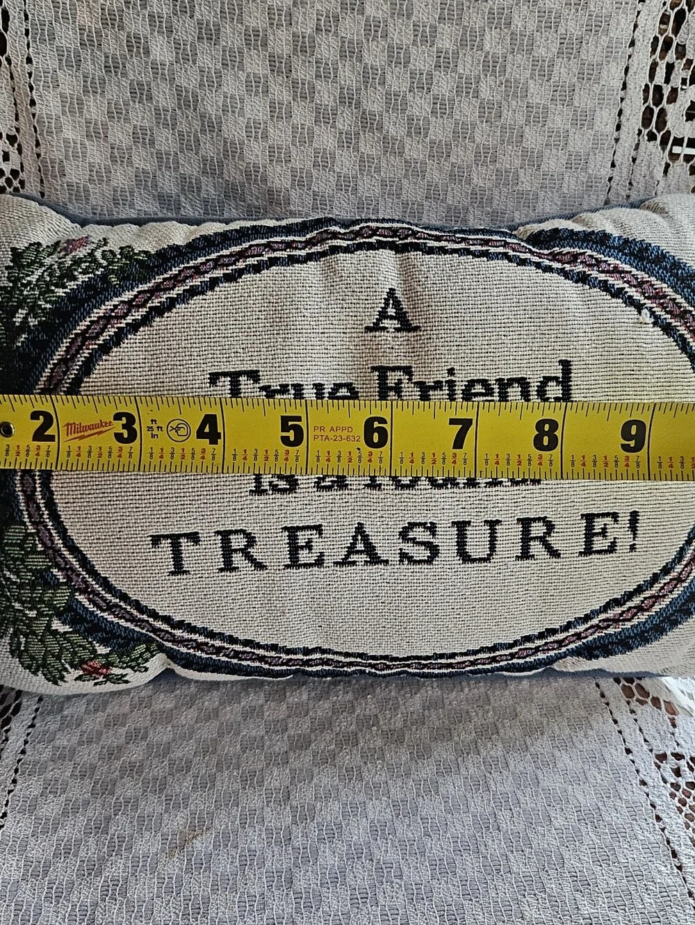 90's Needlepoint Decorative Pillow